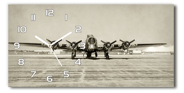 Skleněné hodiny na stěnu Starý bombardér pl_zsp_60x30_f_70974591