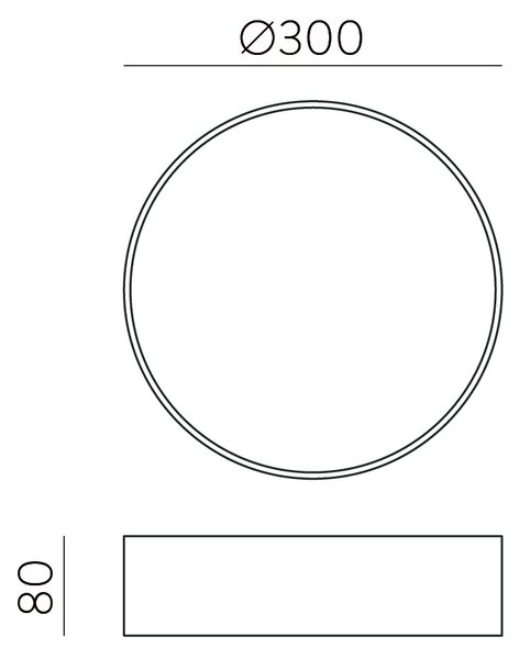 ACB Iluminacion Stropní LED svítidlo PARIS, 22W, ø 30 cm, CCT switch 2700-4000K Stmívání a řízení: ON/OFF