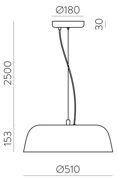 ACB Iluminacion Závěsné LED svítidlo OSLO, 22W, Ø 51 cm, CRI90, CCT switch 2700-4000K Barva: Bílá, Stmívání a řízení: ON/OFF