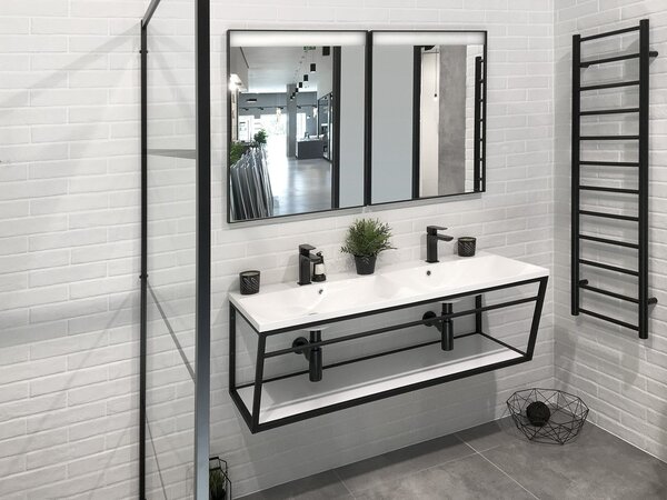 Sapho Sapho, SKA Konstrukce pod umyvadlo 600x400x460mm, bílá mat, s bílou MDF policí, SKA111