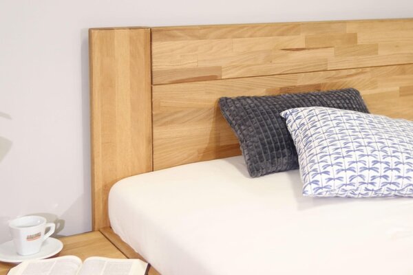 Zvýšená postel s úložným prostorem Trinity 2, 140x200, masiv buk