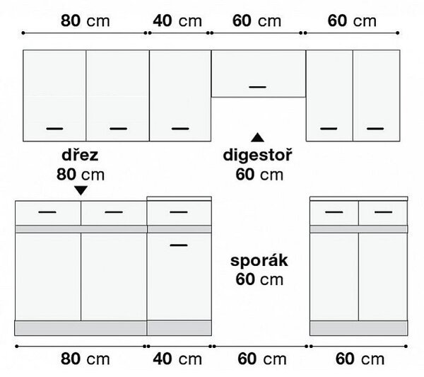 Kuchyň Junona Modul VERZE2 BBL 240, wenge/dub sonoma