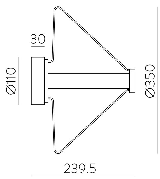 ACB Iluminacion Stropní/nástěnné LED svítidlo YARA 14,5W, ø 35 cm CRI90, 2700K Barva: Fumé