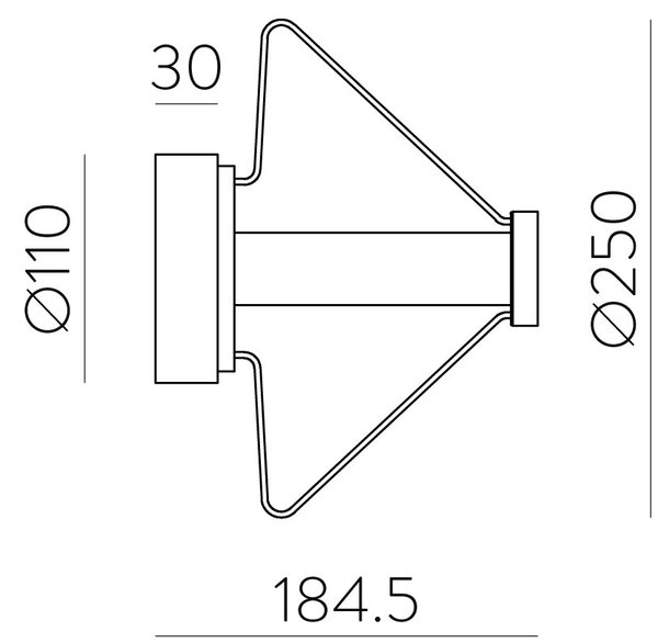 ACB Iluminacion Stropní/nástěnné LED svítidlo YARA 9,5W, ø 25 cm CRI90, 2700K Barva: Fumé