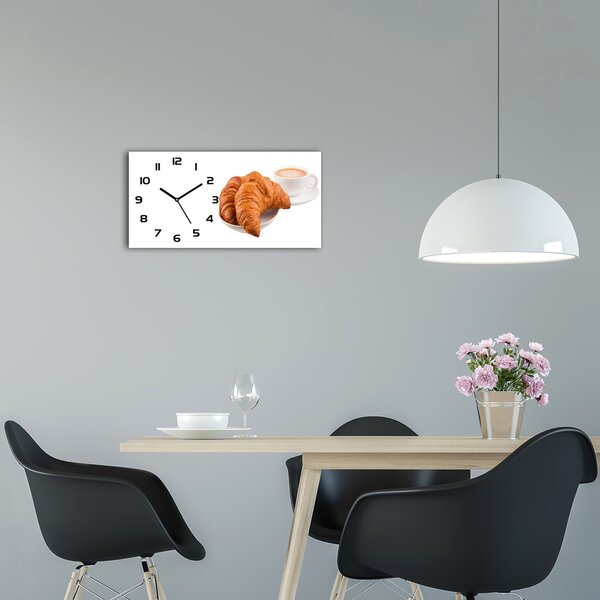 Skleněné hodiny na stěnu Rohlíky a káva pl_zsp_60x30_f_71215750