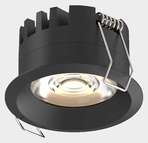 ACB Iluminacion Zapuštěné bodové LED svítidlo SHORT, 5W, Ø 70 mm, CRI90, CCT switch 3000-4000K, IP40 Barva: Černá, Stmívání a řízení: ON/OFF