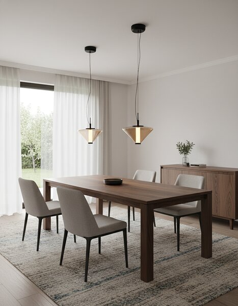 ACB Iluminacion Závěsné LED svítidlo YARA 14,5W, Ø 35 cm, CRI90, 2700K Barva: Fumé