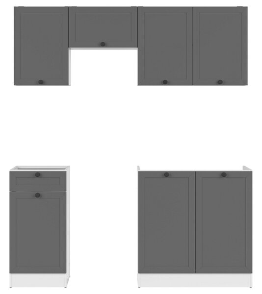 Kuchyň JUNONA MODUL VERZE2 BBL RAMKA 170 cm, bílá/grafit