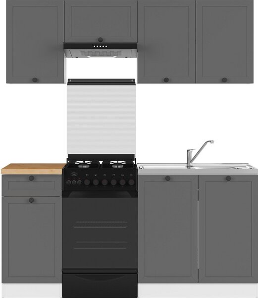 Kuchyň JUNONA MODUL VERZE2 BBL RAMKA 170 cm, bílá/grafit