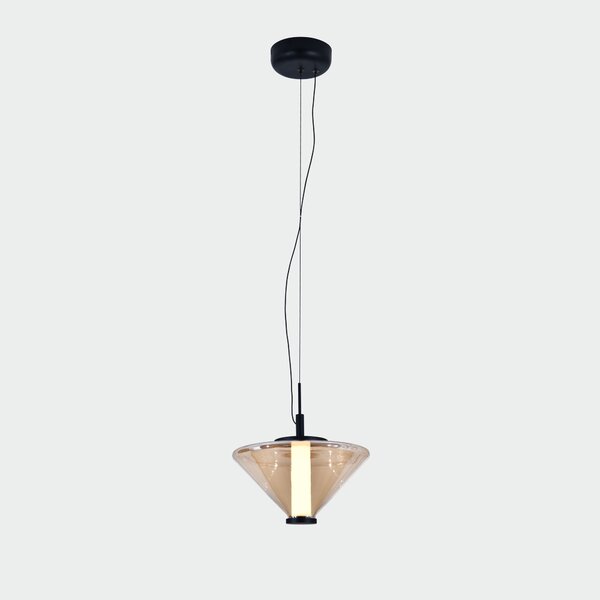 ACB Iluminacion Závěsné LED svítidlo YARA 9,5W, Ø 25 cm, CRI90, 2700K Barva: Fumé