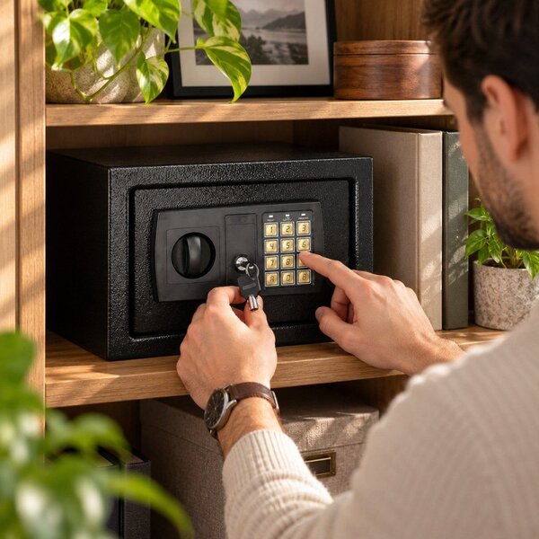 Trezor na peníze 31x20x20 cm SPRINGOS HA5060 černý