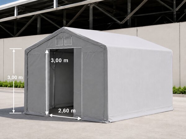 Mobilní skladová hala 6x8m - šedá barva Šedá