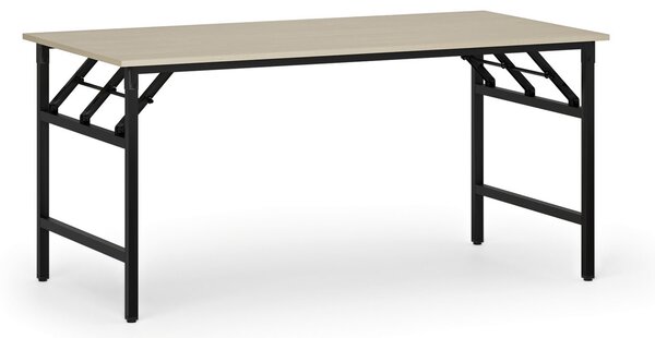 Konferenční stůl FAST READY, 160x80 cm, černá podnož, bříza