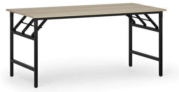 Konferenční stůl FAST READY, 160x80 cm, černá podnož, dub přírodní