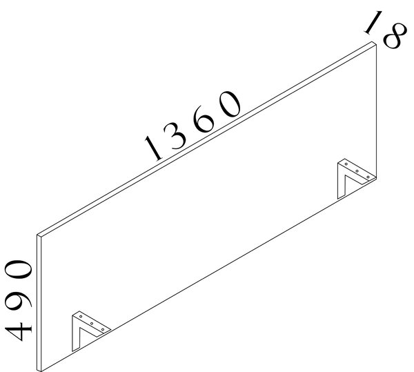 NABYTEK-DESIGNOVY.CZ - PD14 07 - Dělící panel Komfort 140x49 cm, kaštan/šedá