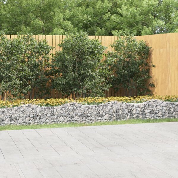 Klenutý gabion vyvýšený záhon 800x100x50 cm pozinkované železo