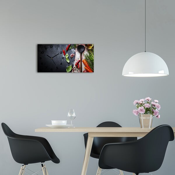 Moderní skleněné hodiny na stěnu Složení pl_zsp_60x30_f_73254756