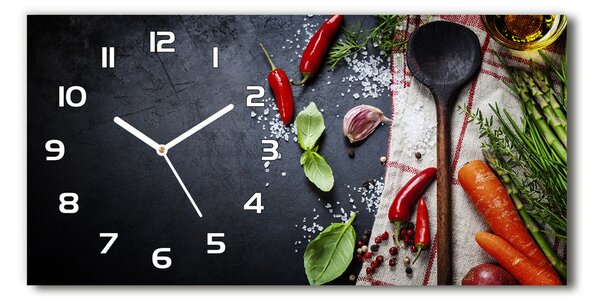 Moderní skleněné hodiny na stěnu Složení pl_zsp_60x30_f_73254756