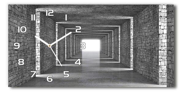 Skleněné hodiny na stěnu tiché Tunel z cihel pl_zsp_60x30_f_73368031
