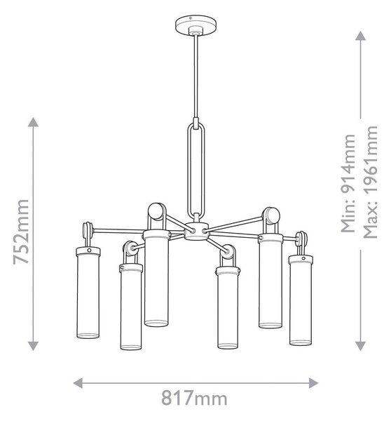 LUSTR, 75,2/81,7 cm Elstead Lighting - Lustry