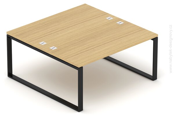 Kancelářský stůl EPIC (dvojitý), 120cm, kovová podnož O (Kancelářský stůl pro více osob, 120cm, kovová podnož O)