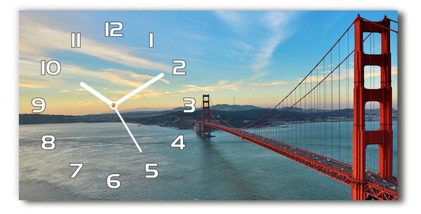 Skleněné hodiny na stěnu Most San Francisco pl_zsp_60x30_f_73939513