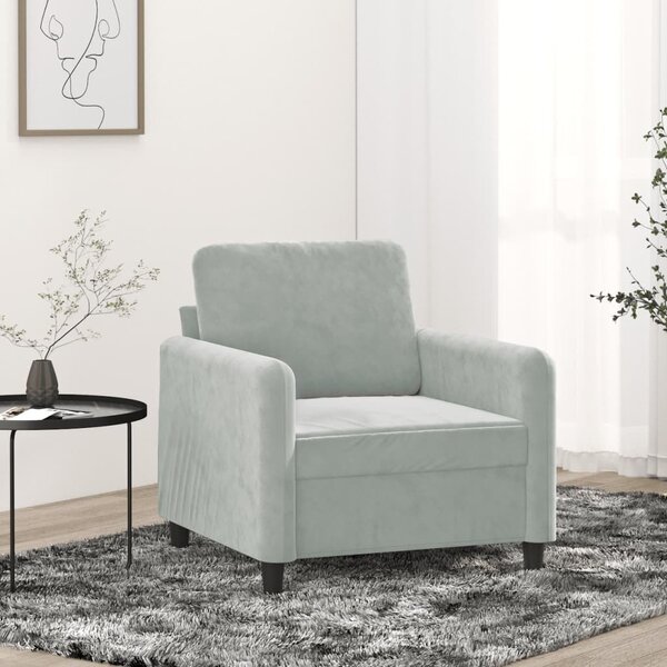 VidaXL Křeslo 60 cm samet [359427] Barva: krémová