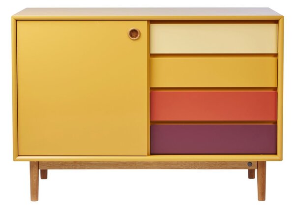 Hořčicově žlutá komoda Tom Tailor for Tenzo Color Box, 114 x 80 cm