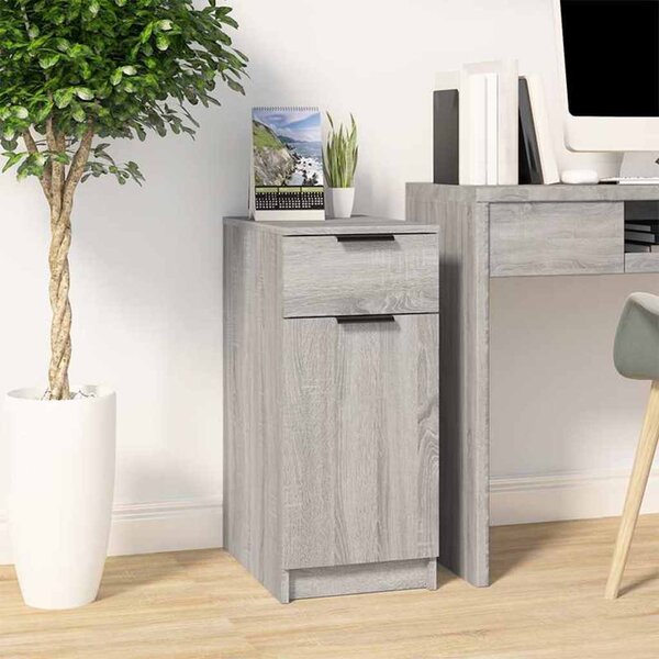VidaXL Skříňka k psacímu stolu 33,5 x 50 x 75 cm kompozitní dřevo [862103] Barva: Černý dub