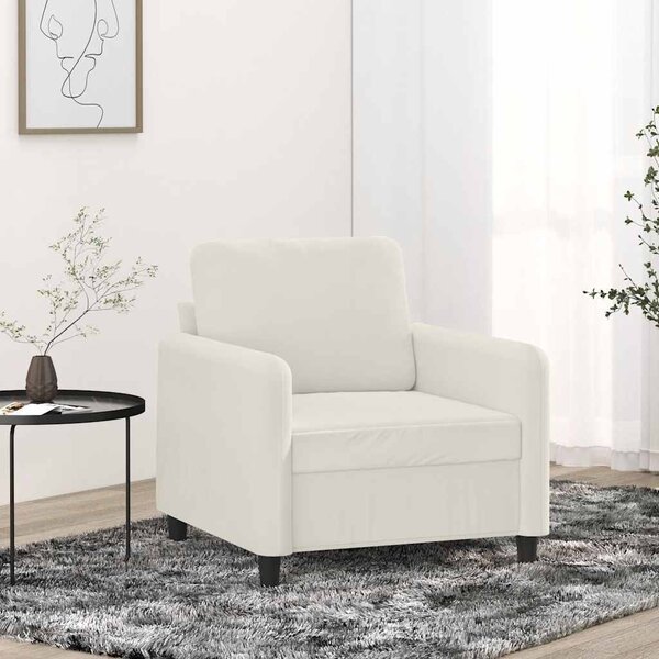 VidaXL Křeslo 60 cm samet [359427] Barva: krémová