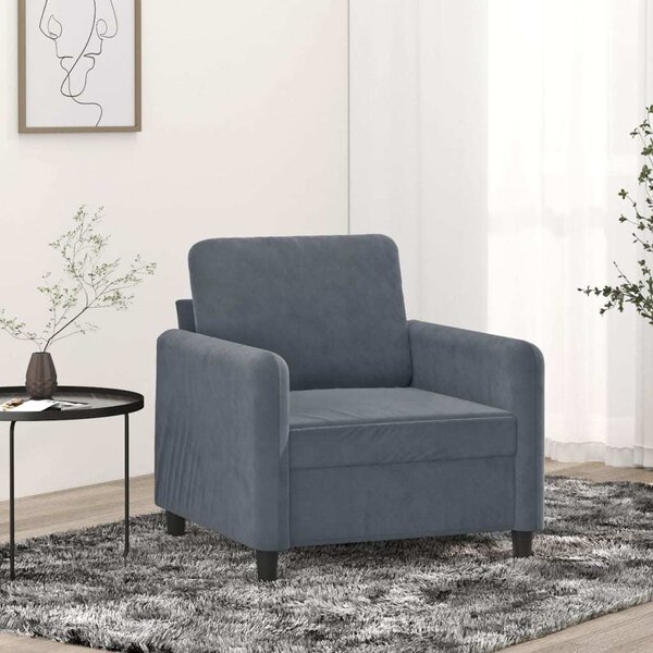 VidaXL Křeslo 60 cm samet [359427] Barva: krémová