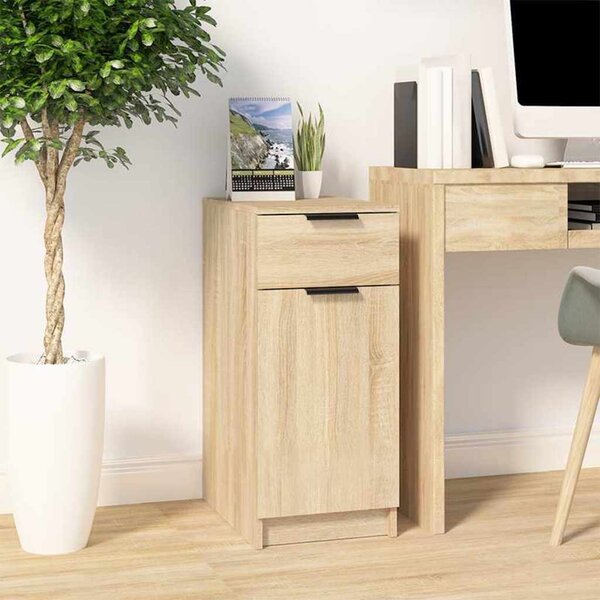 VidaXL Skříňka k psacímu stolu 33,5 x 50 x 75 cm kompozitní dřevo [862103] Barva: Černý dub