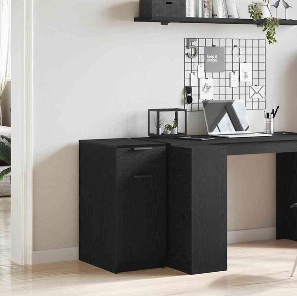 VidaXL Skříňka k psacímu stolu 33,5 x 50 x 75 cm kompozitní dřevo [862103] Barva: Černý dub