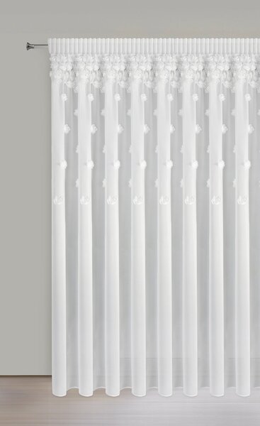 ZÁCLONA NA PÁSCE DIANA3 350X270 CM BÍLÁ