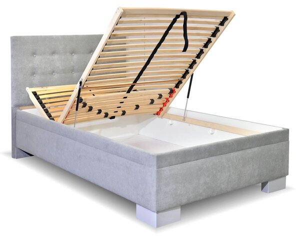 Čalouněná postel Laterna, s úložným prostorem, 90x200 cm