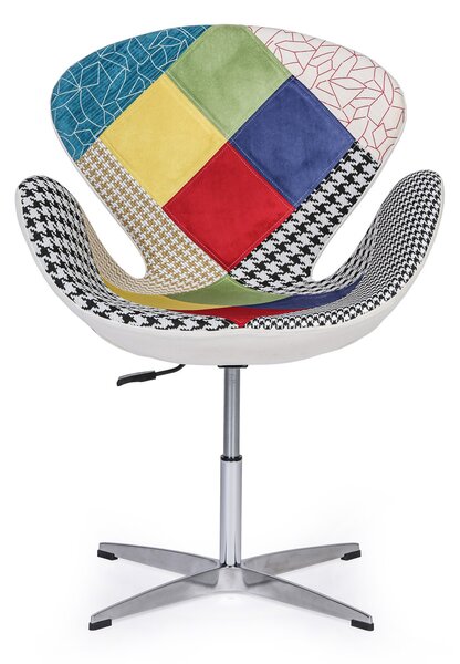 Otočné patchwork křeslo WING II