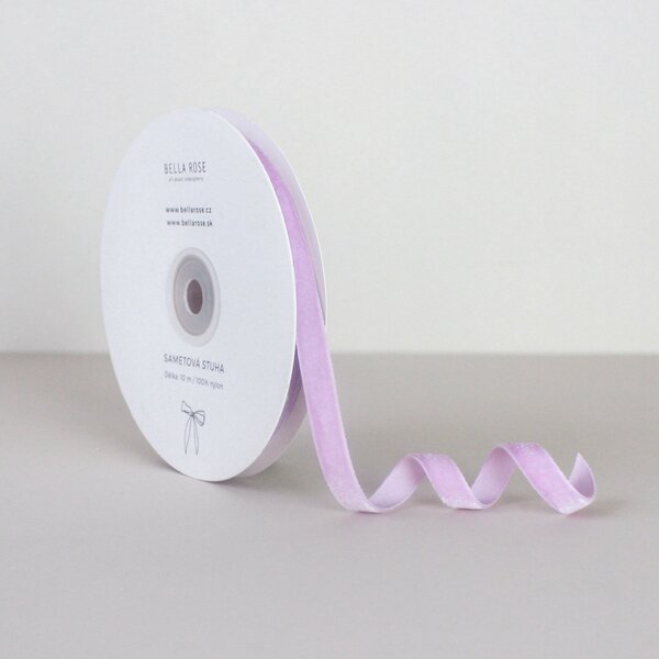 Sametová stuha 1 cm – Lavender (10 m)