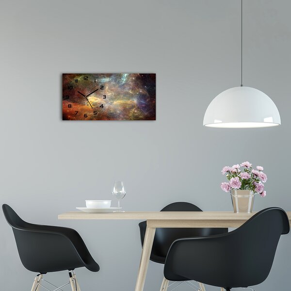 Moderní skleněné hodiny na stěnu Vesmír pl_zsp_60x30_f_75279379