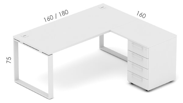 Kancelářská sestava EPIC Z11 O, délka stolů 160cm (Sestava pro jednu osobu)