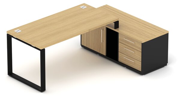 Kancelářská sestava EPIC Z7 O pro jednu osobu (Sestava s délkou stolu 160cm a délkou komody 140cm ve varintě L/P)