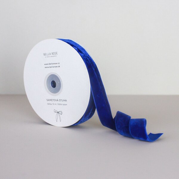 Sametová stuha 2 cm – Royal Blue (10 m)