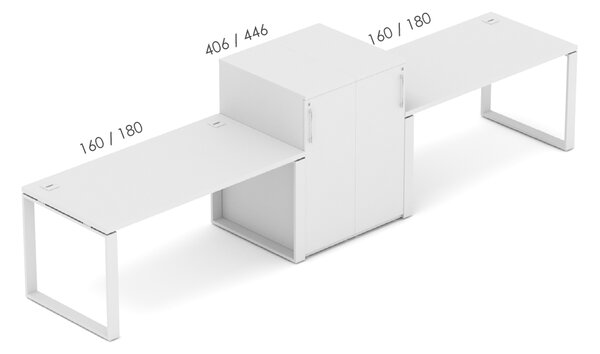 Kancelářská sestava EPIC Z17 O, délka stolů 160cm (Sestava pro dvě osoby)