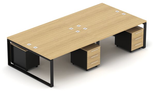 Kancelářská sestava EPIC Z35 O, volitelná délka stolu 240cm (Sestava pro 4 osoby)