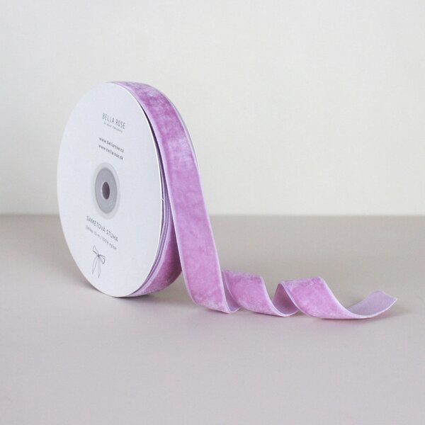 Sametová stuha 2 cm – Lavender (10 m)