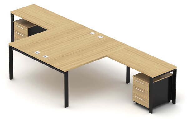 Kancelářská sestava EPIC Z31 U pro dvě osoby (Sestava s délkou centrálního stolu 120cm a délkou celé sestavy 320cm)