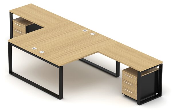 Kancelářská sestava EPIC Z31 O pro dvě osoby (Sestava s délkou centrálního stolu 120cm a délkou celé sestavy 320cm)