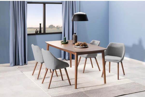 Rozkládací jídelní stůl s přídavnou deskou v dekoru ořechu 90x180 cm Montreux – Actona
