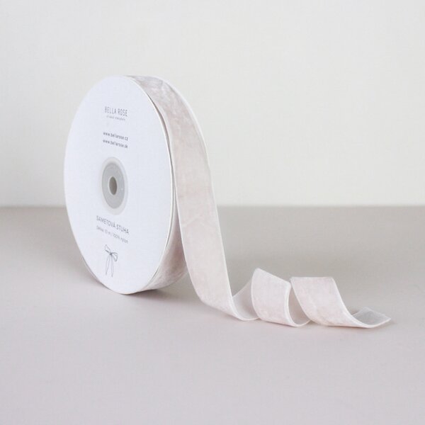 Sametová stuha 2 cm – Taupe (10 m)