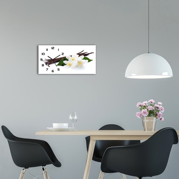 Skleněné hodiny na stěnu Jasmín a vanilka pl_zsp_60x30_f_75941522