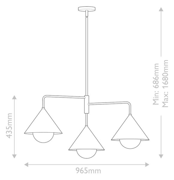 LUSTR, 43,5/96,5 cm Elstead Lighting - Lustry